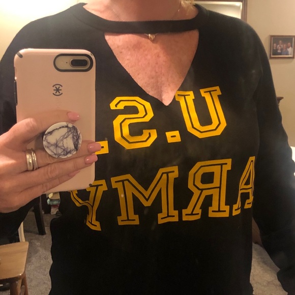 Victoria Secret Pink-cropped army sweatshirt - Picture 7 of 7